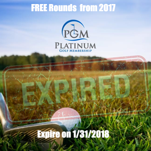 Reminder about FREE Golf Tickets earned in 2017