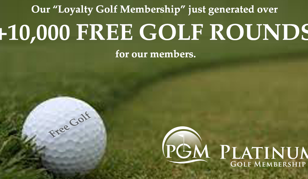 10,000 FREE ROUNDS of Golf